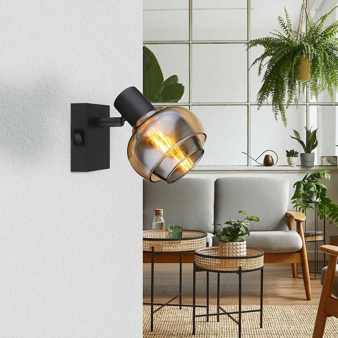 mutoni light Strahler Tokki Metall Schwarz Matt 1Xe14> Wandleuchten