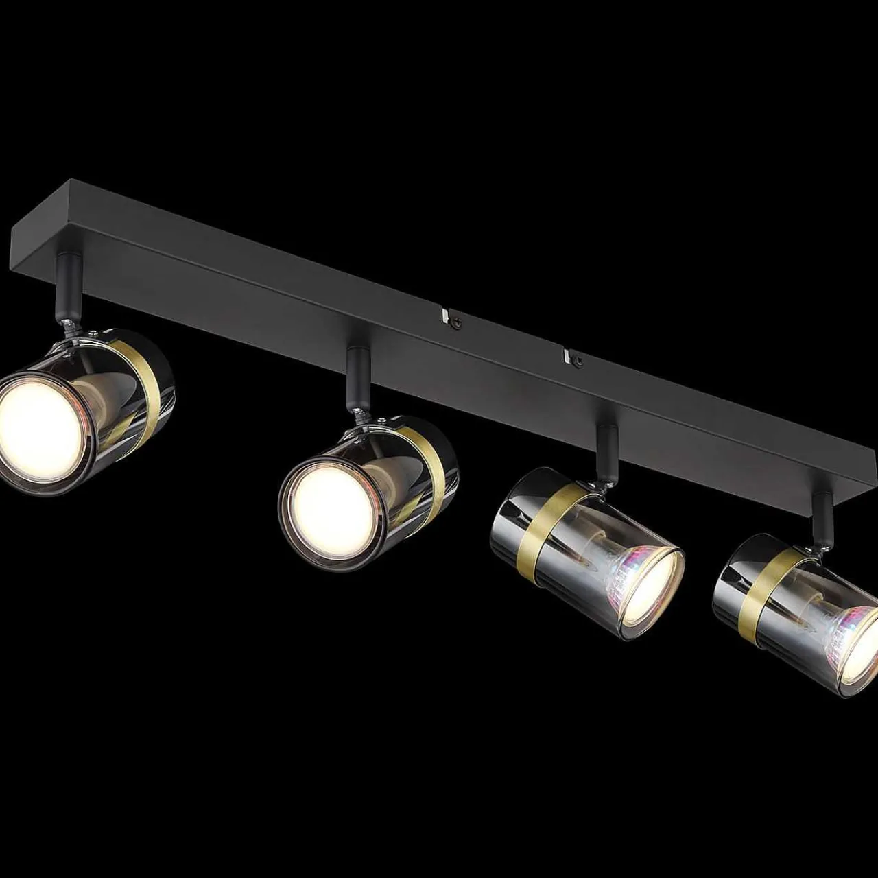 mutoni light Strahler Trabby Metall Schwarz Matt 4Xgu10> Deckenleuchten