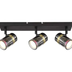 mutoni light Strahler Trabby Metall Schwarz Matt 3Xgu10> Deckenleuchten