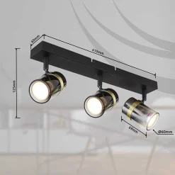 mutoni light Strahler Trabby Metall Schwarz Matt 3Xgu10><noscript><img width=