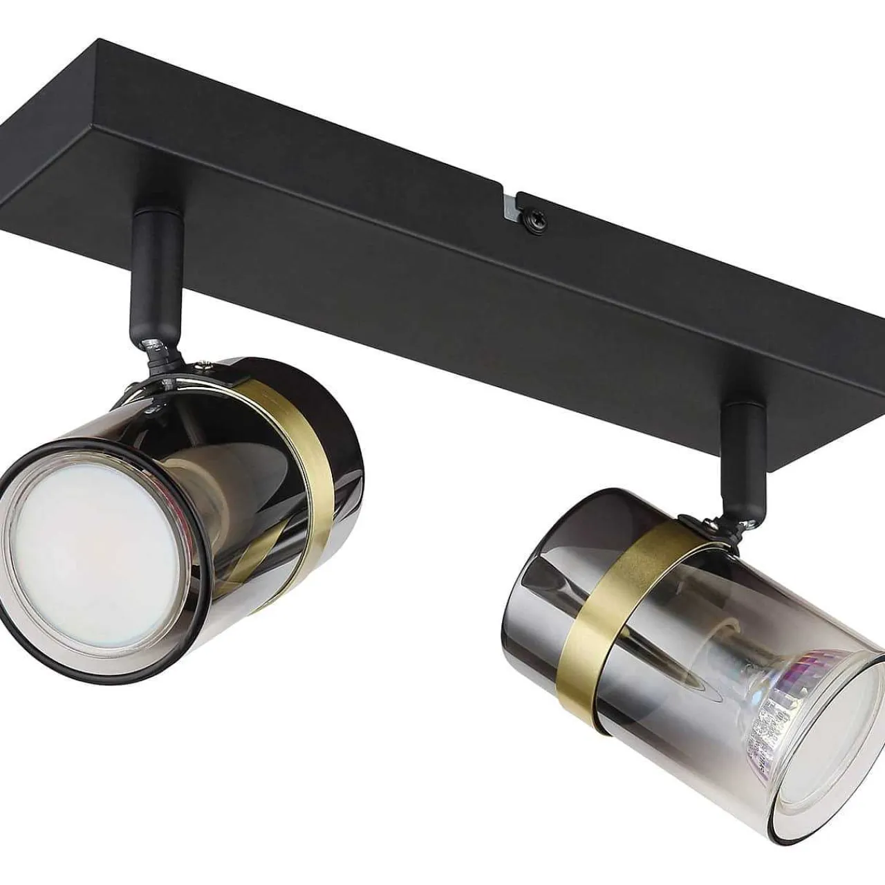 mutoni light Strahler Trabby Metall Schwarz Matt 2Xgu10> Deckenleuchten