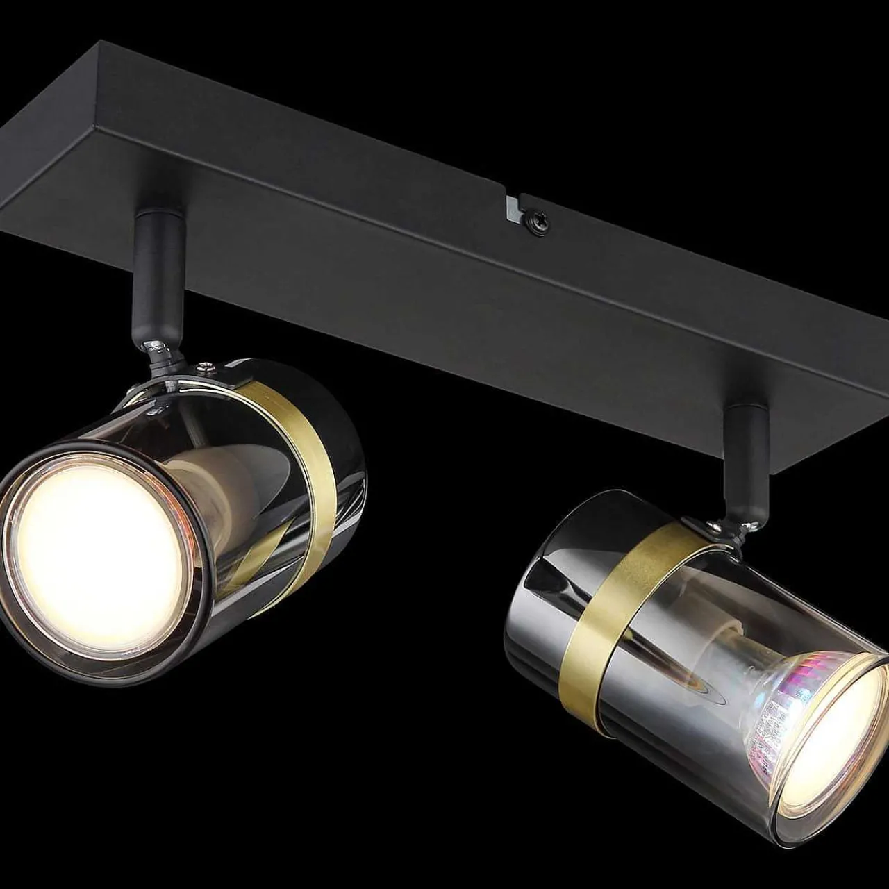 mutoni light Strahler Trabby Metall Schwarz Matt 2Xgu10> Deckenleuchten