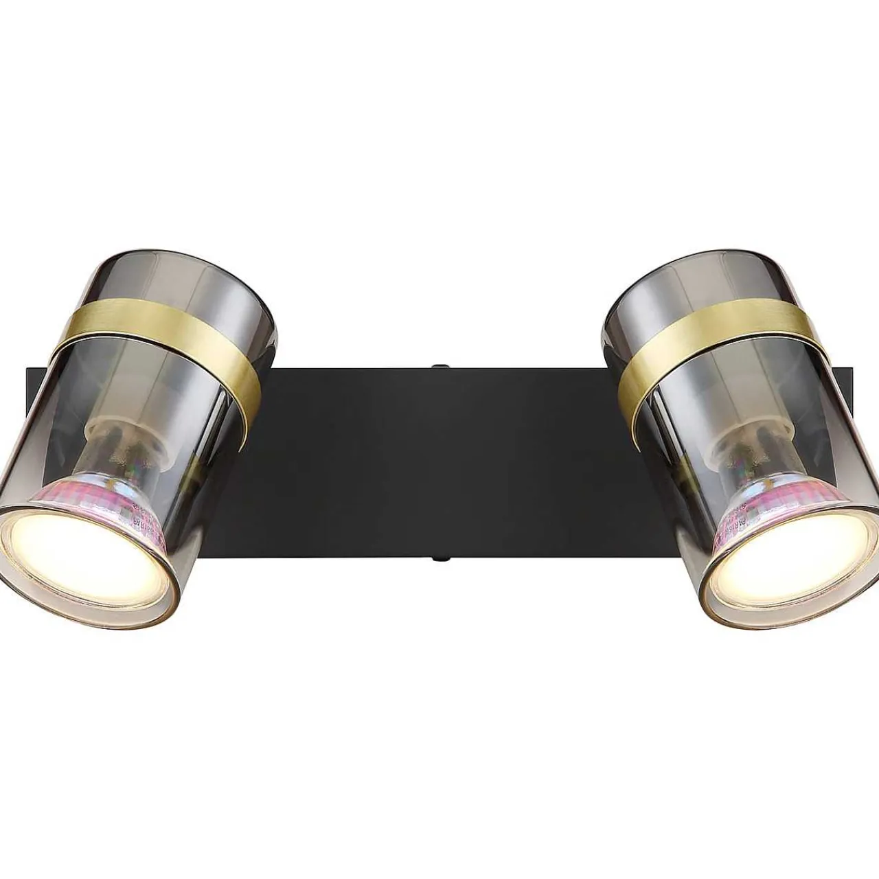 mutoni light Strahler Trabby Metall Schwarz Matt 2Xgu10> Deckenleuchten