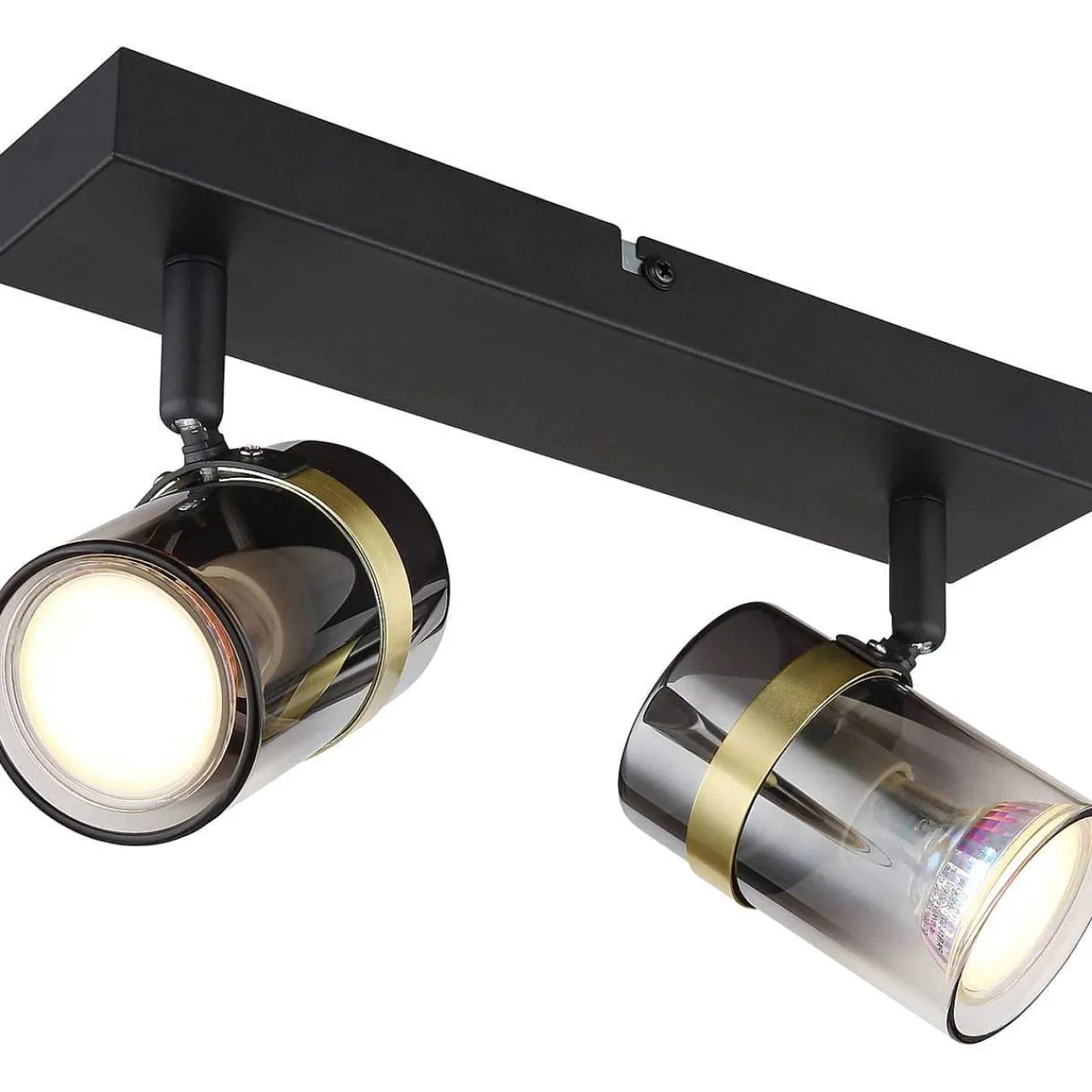 mutoni light Strahler Trabby Metall Schwarz Matt 2Xgu10> Deckenleuchten