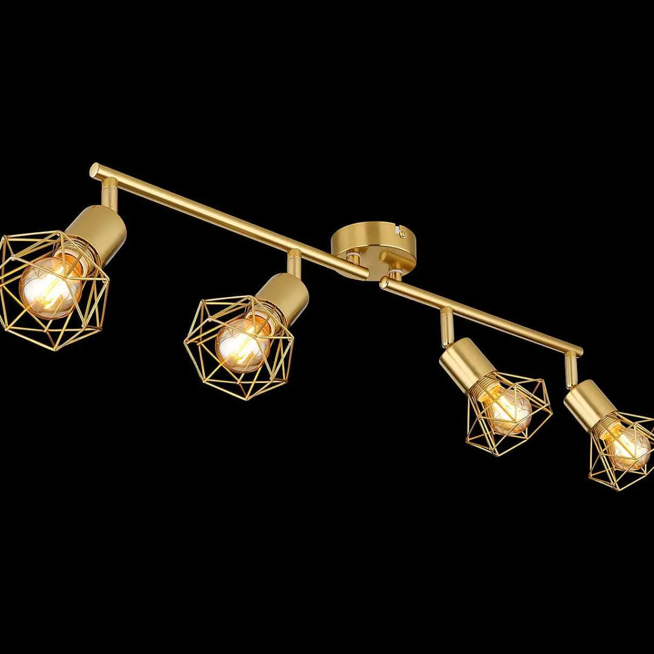 mutoni light Strahler Xara I Metall Gold 4Xe14> Deckenleuchten