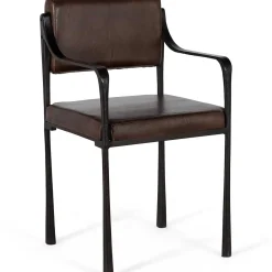 mutoni inspiration Stuhl Leder Braun> Armlehnstühle