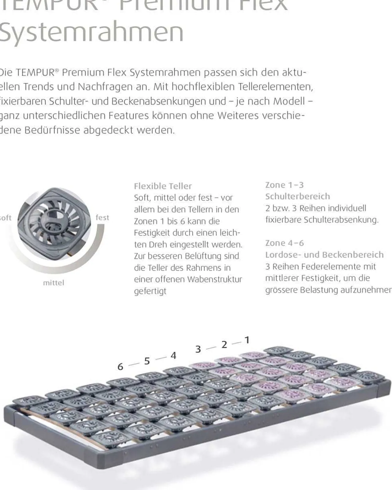 Tempur Premium Flex 500> Lattenroste