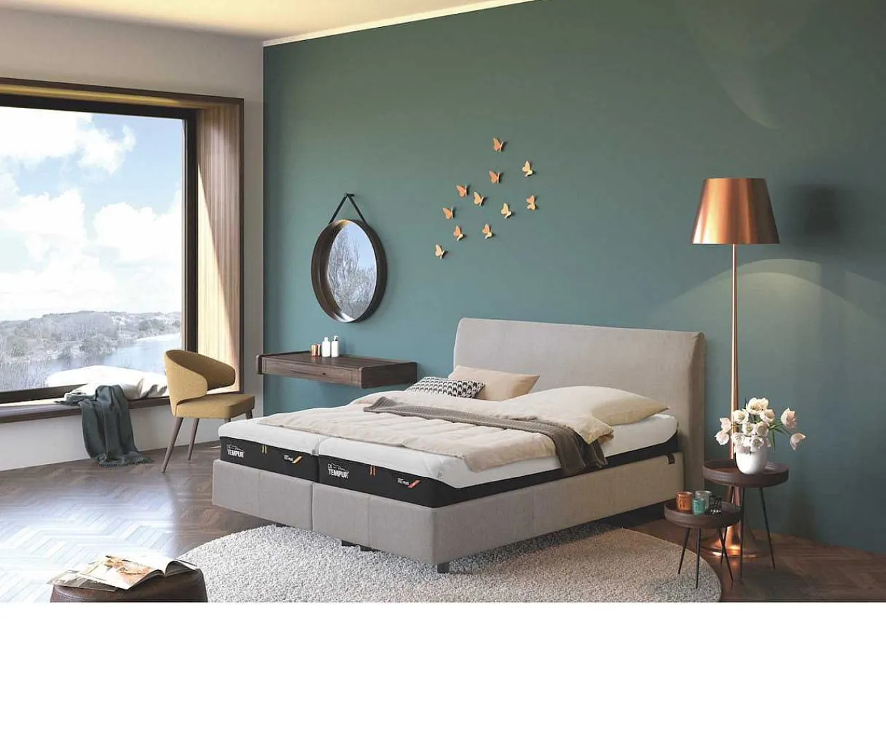 Tempur Relax Bett Shape Ash Grey> Betten