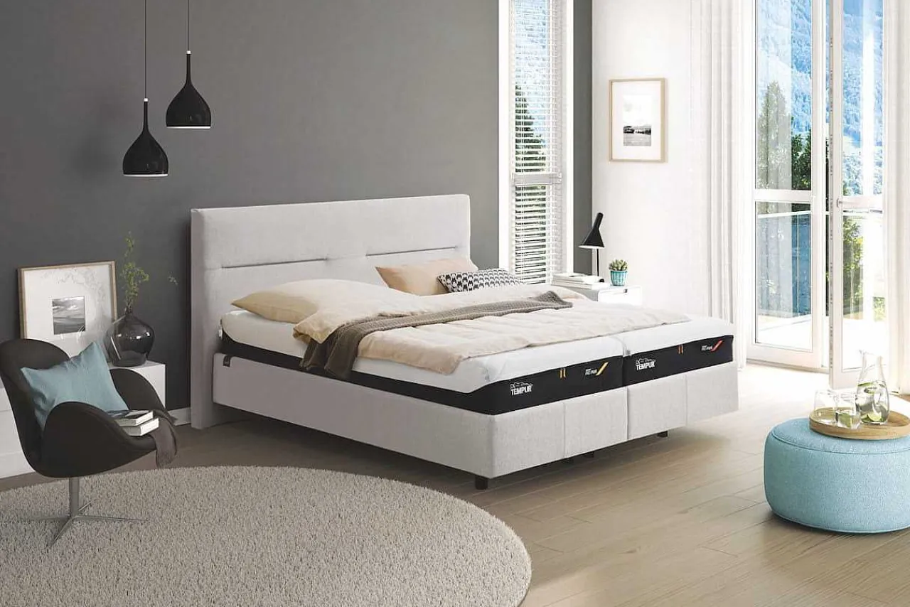 Tempur Relax Bett Texture White> Betten