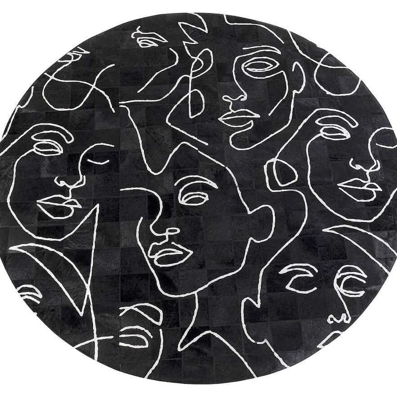 KARE Design Teppich Art Faces Rund 250> Felle & Fellteppiche