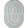 mutoni lifestyle Teppich Nour Blau Oval 160X229> Kurzflorteppiche