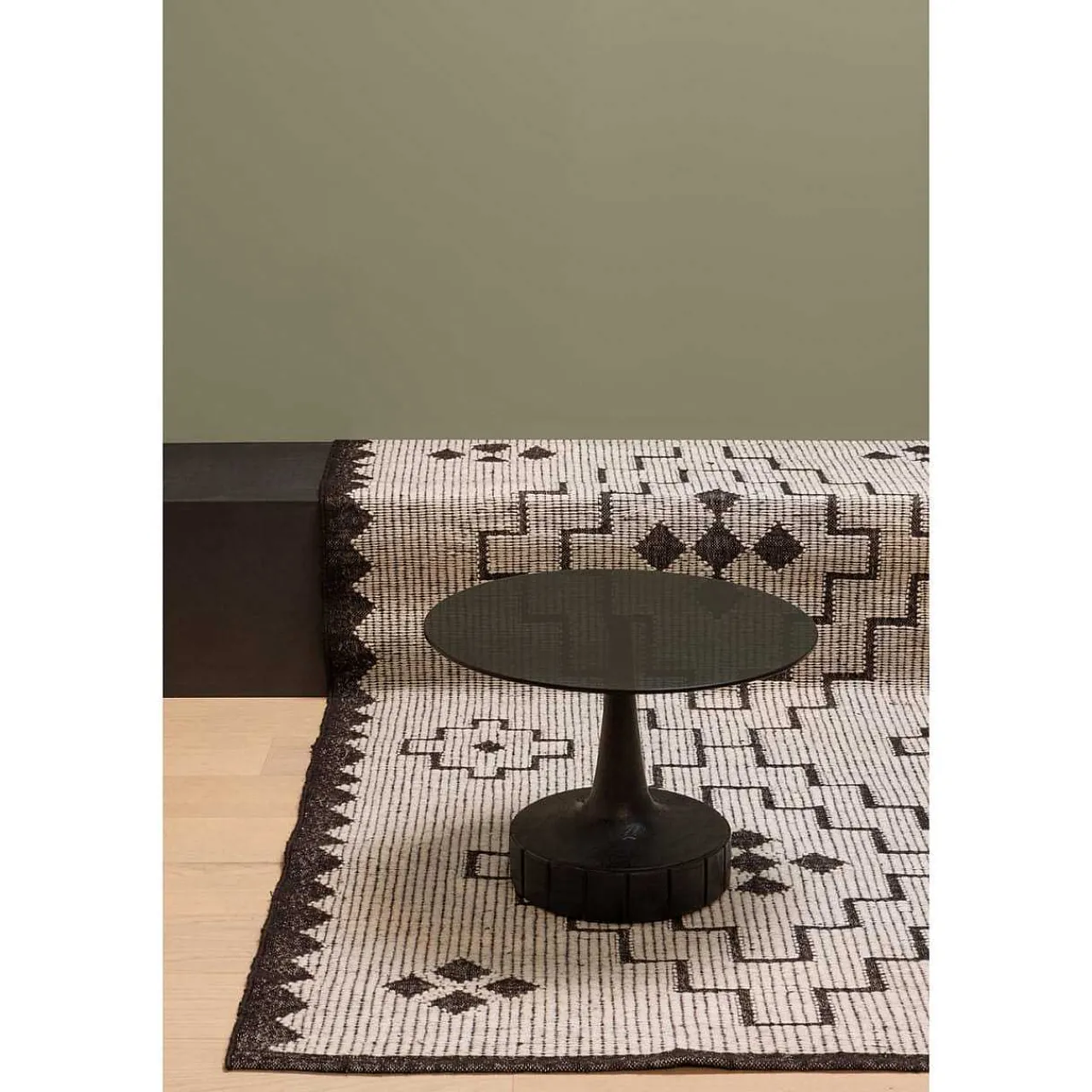 mutoni living Teppich Omari Natur/Schwarz 160X230> Kurzflorteppiche