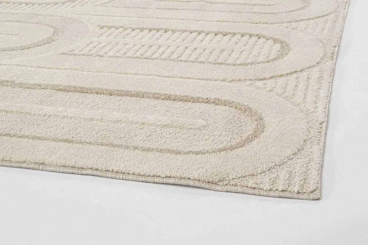 mutoni lifestyle Teppich Zina Creme Grau 200X290> Kurzflorteppiche