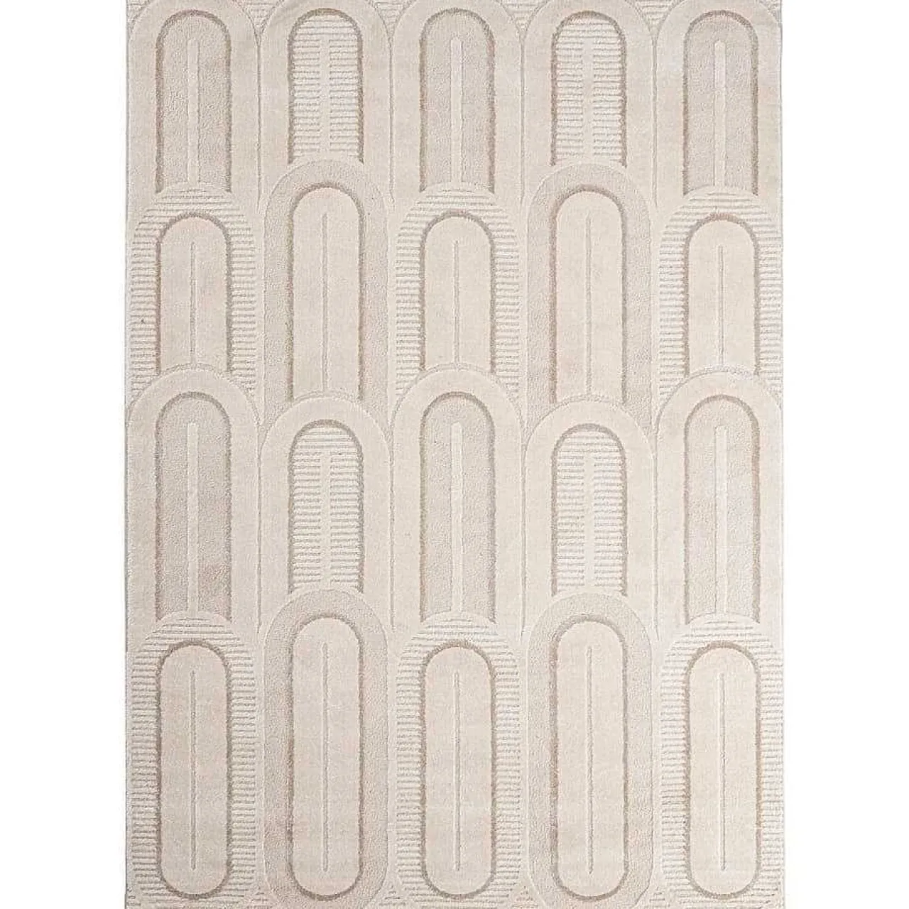mutoni lifestyle Teppich Zina Creme Grau 200X290> Kurzflorteppiche