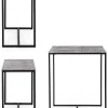 mutoni lifestyle Tisch + 2 Barhocker Amira Silber (3Tlg)> Bartische
