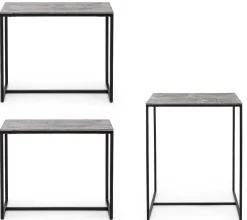 mutoni lifestyle Tisch + 2 Barhocker Amira Silber (3Tlg)><noscript><img width=