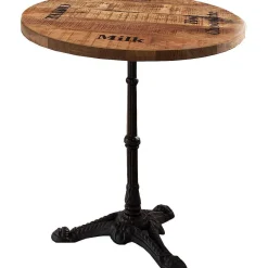 mutoni sweet home Tisch Mangoholz Gusseisen Natur Schwarz 60X73> Bistrotische