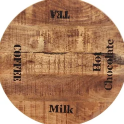 mutoni sweet home Tisch Mangoholz Gusseisen Natur Schwarz 60X73> Bistrotische