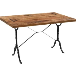 mutoni sweet home Tisch Mangoholz Gusseisen Natur Schwarz 120X65> Bistrotische
