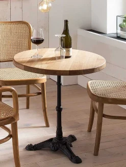 mutoni sweet home Tisch Wildeiche Gusseisen Natur Rund 60> Bistrotische