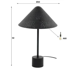 mutoni industrial Tischlampe Kosmos Charcoal> Tischleuchten