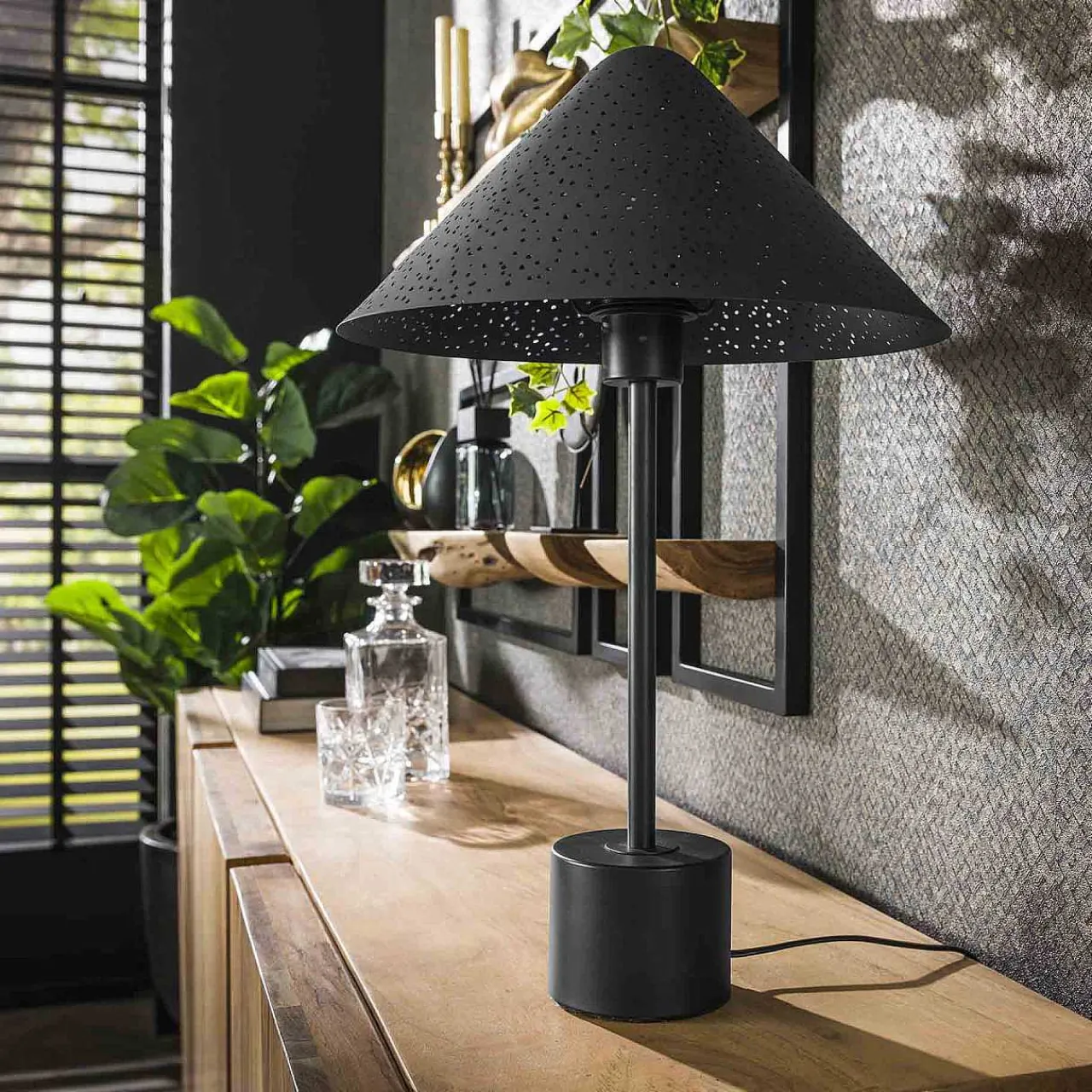 mutoni industrial Tischlampe Kosmos Charcoal> Tischleuchten