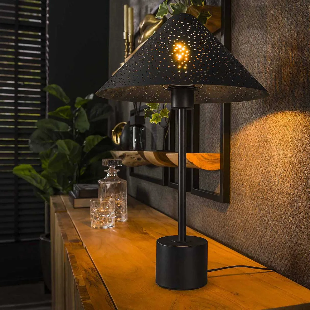 mutoni industrial Tischlampe Kosmos Charcoal> Tischleuchten