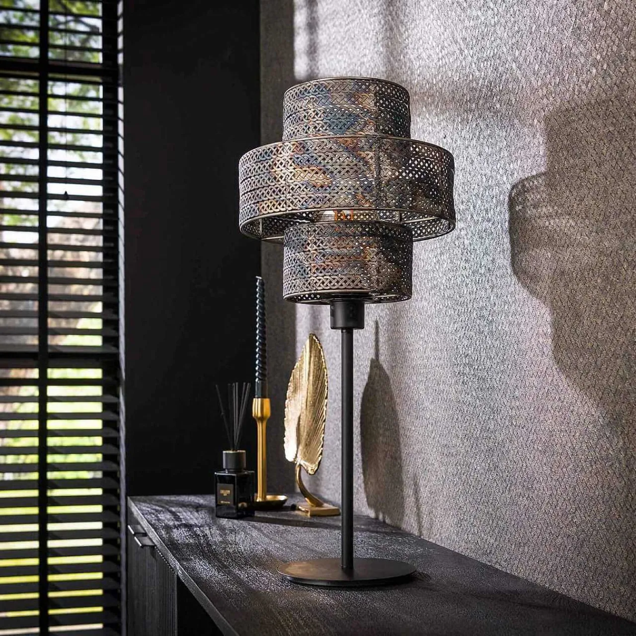 mutoni industrial Tischlampe Lantern 1L> Tischleuchten