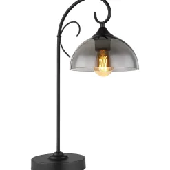 mutoni light Tischleuchte Cottage Metall Schwarz Matt 1Xe27> Led-Tischleuchten