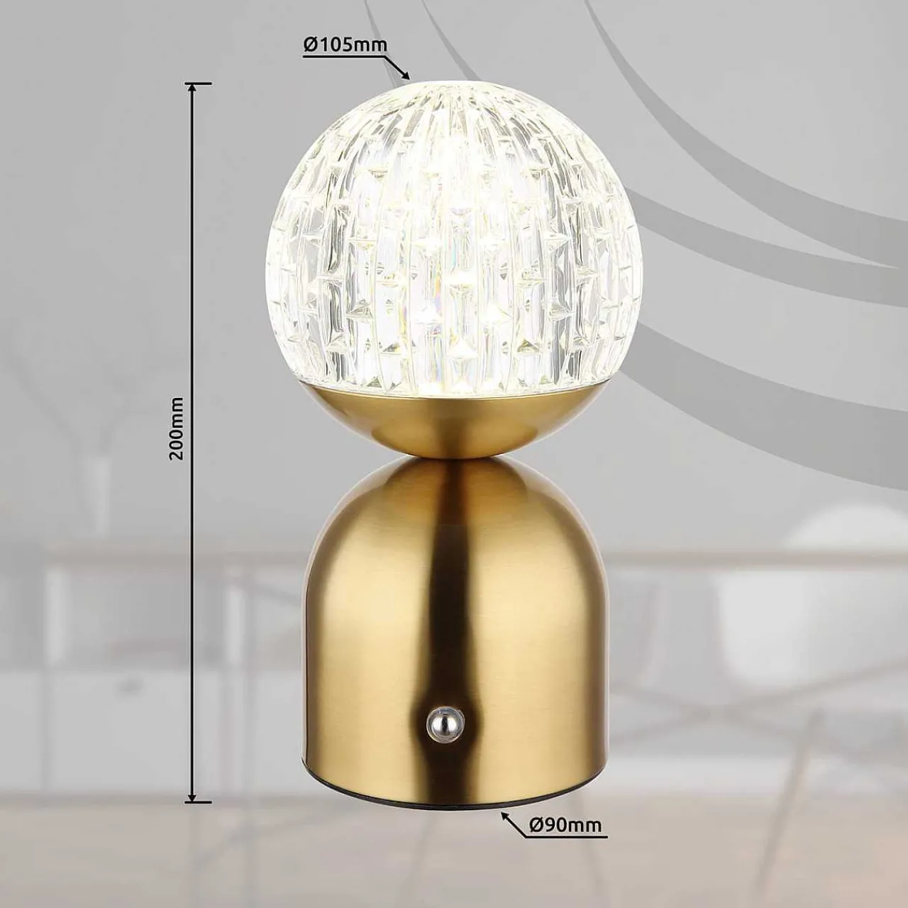 mutoni light Tischleuchte Julsy Metall Messing Matt Led> Led-Tischleuchten