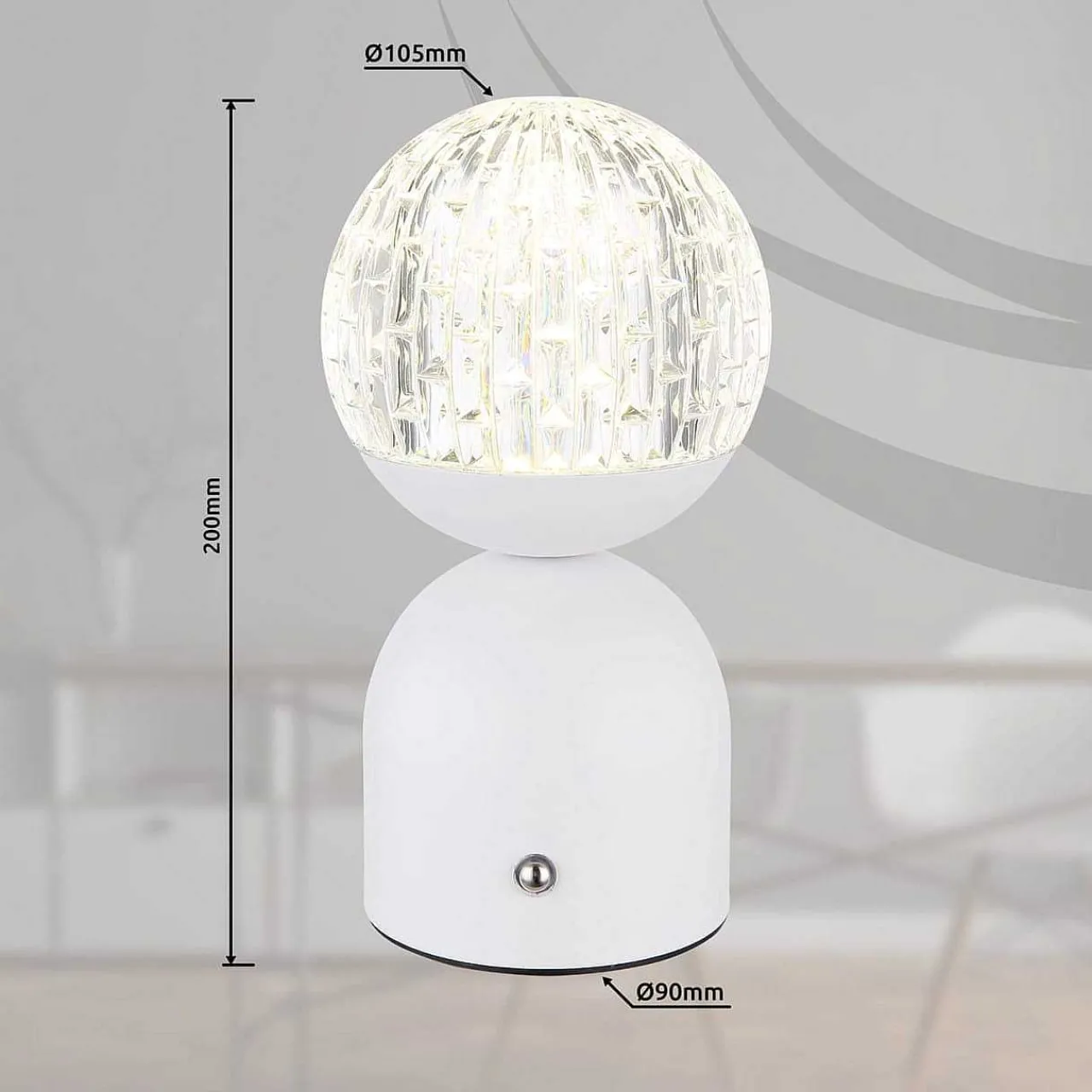 mutoni light Tischleuchte Julsy Metall Weiss Matt Led> Led-Tischleuchten