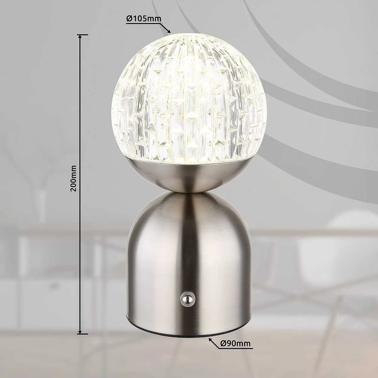 mutoni light Tischleuchte Julsy Metall Nickel Matt Led> Led-Tischleuchten