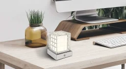 mutoni light Tischleuchte Lunki Metall Silber Matt Led 10><noscript><img width=