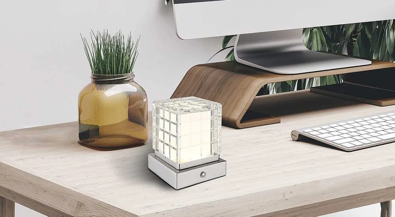 mutoni light Tischleuchte Lunki Metall Silber Matt Led 10> Led-Tischleuchten