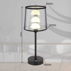 mutoni light Tischleuchte Lunki Metall Schwarz Matt Led 35><noscript><img width=