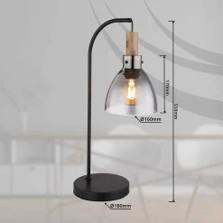 mutoni light Tischleuchte Mattea Metall Schwarz Matt 1Xe27 Led><noscript><img width=
