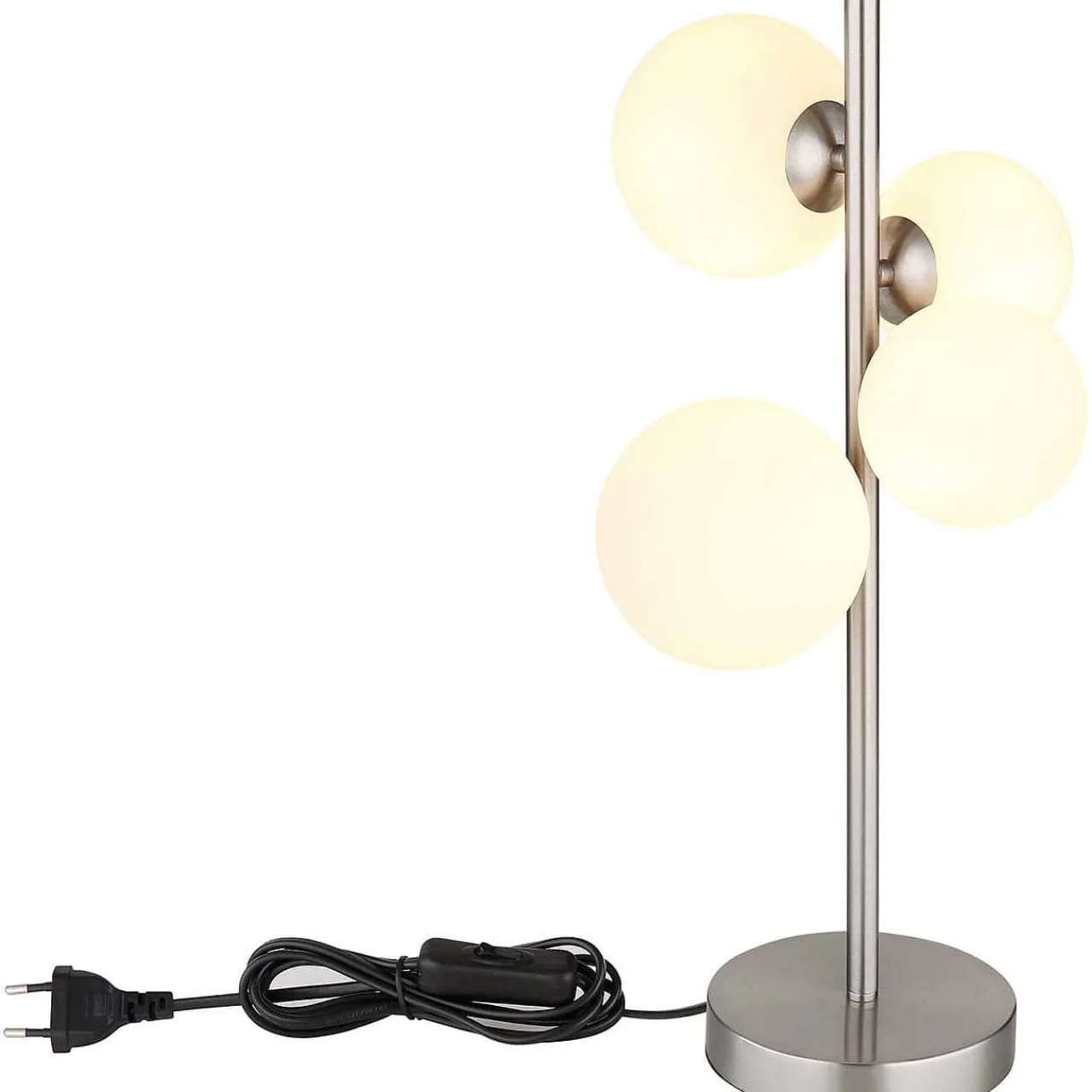 mutoni light Tischleuchte Riha Metall Nickel Matt 4Xg9 Led> Led-Tischleuchten