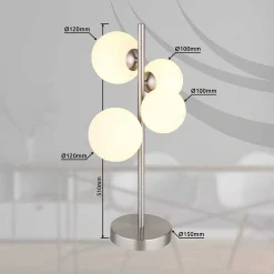 mutoni light Tischleuchte Riha Metall Nickel Matt 4Xg9 Led><noscript><img width=