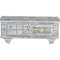 mutoni inspiration Truhe Cottage Mango Vintage Weiss 116X40> Kisten & Truhen