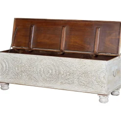 mutoni inspiration Truhe Cottage Mango Vintage Weiss 150X50> Kisten & Truhen