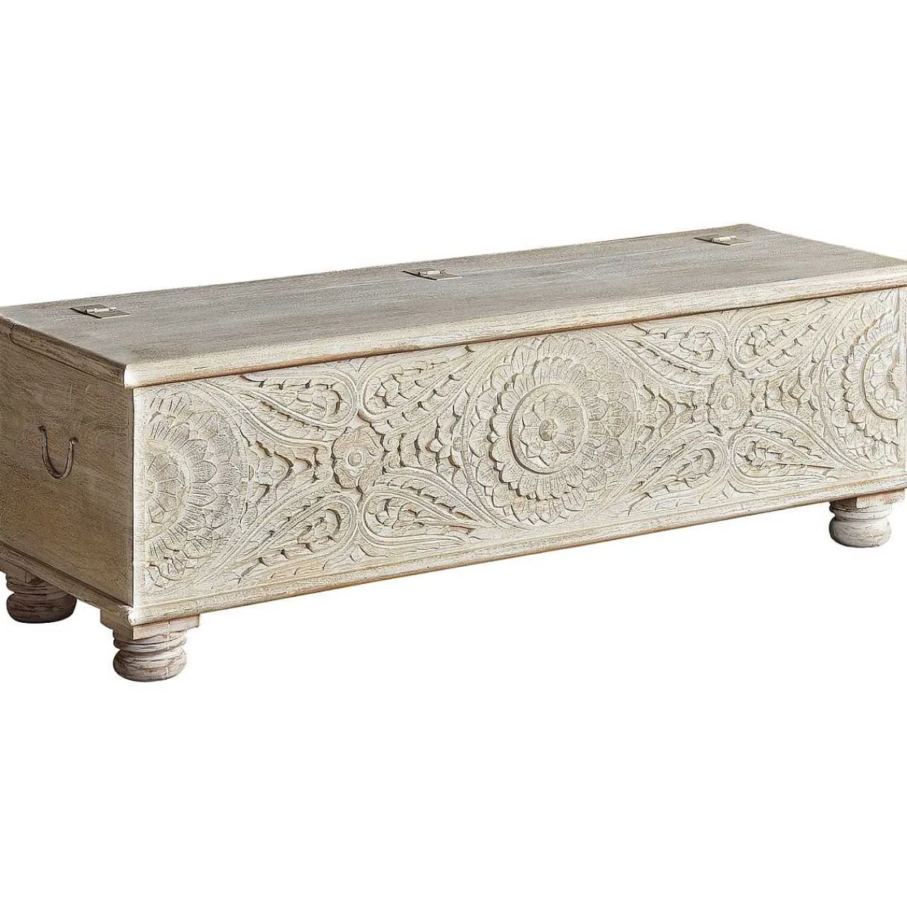 mutoni inspiration Truhe Cottage Mango Vintage Weiss 150X50> Kisten & Truhen