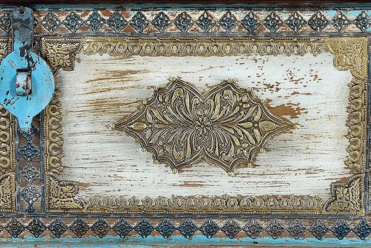mutoni inspiration Truhe Mango Blau Vintage 116X40> Kisten & Truhen