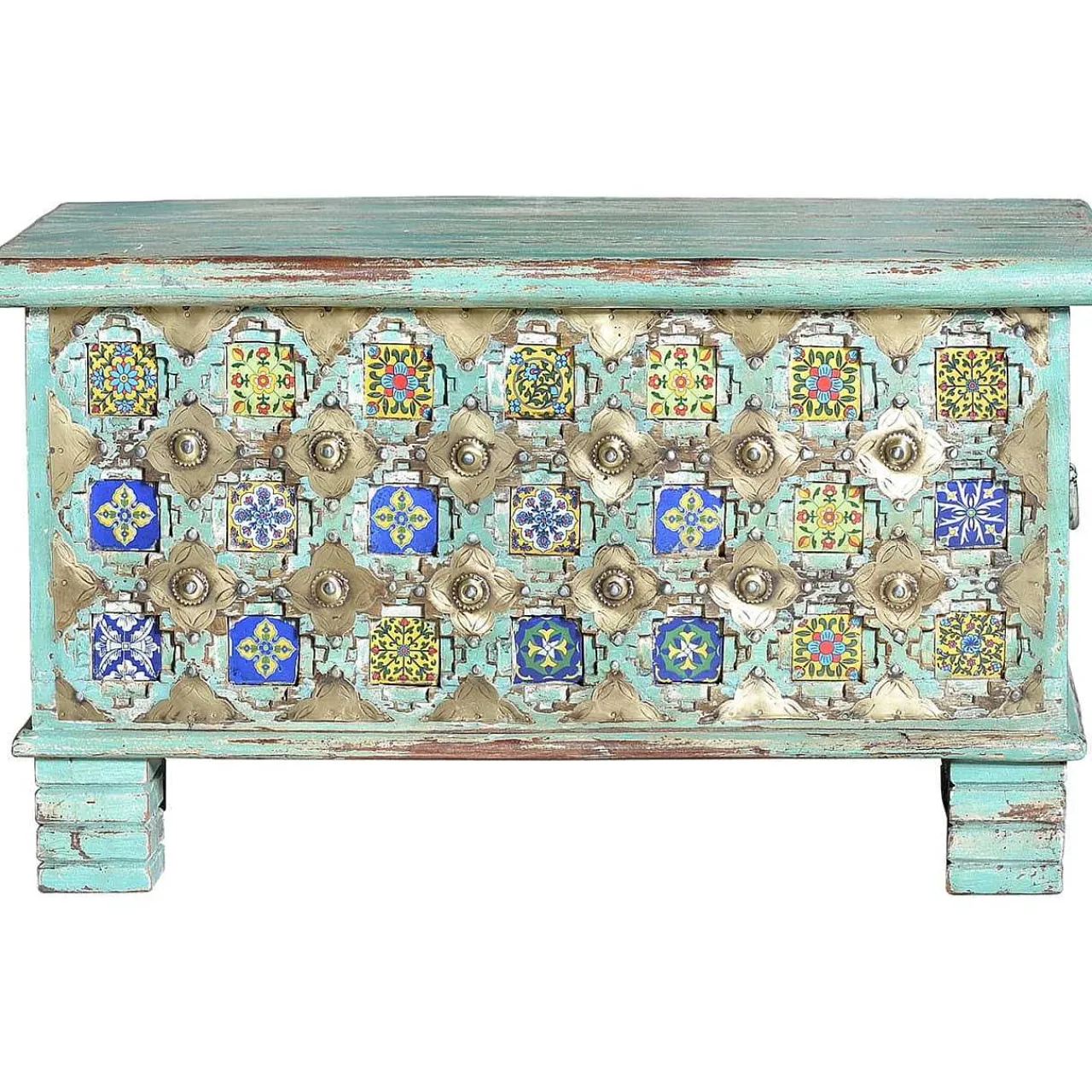 mutoni inspiration Truhe Mango Vintage Grun 80X40> Kisten & Truhen