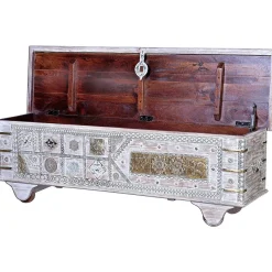 mutoni inspiration Truhe Mango Vintage Weiss 145X40><noscript><img width=