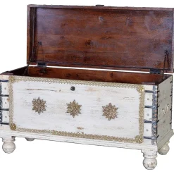 mutoni inspiration Truhe Mango Vintage Weiss 100X40><noscript><img width=