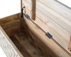 mutoni inspiration Truhe Mangoholz Antikweiss 116> Kisten & Truhen
