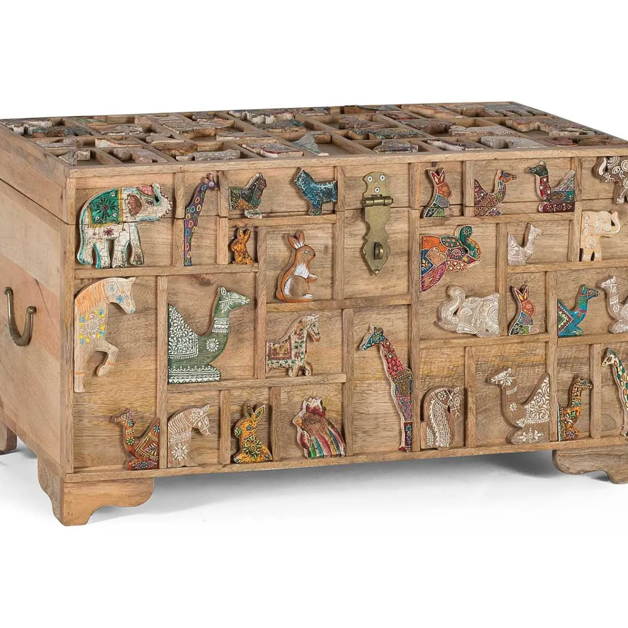 mutoni inspiration Truhe Mangoholz Mehrfarbig 80> Kisten & Truhen
