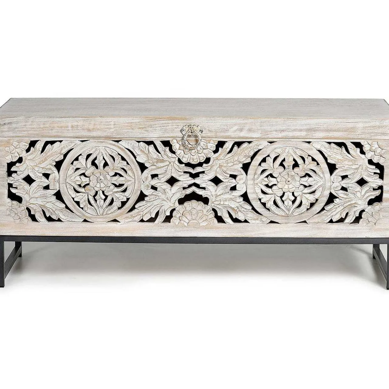mutoni inspiration Truhe Mykonos Mango Vintage Weiss 116X40> Kisten & Truhen