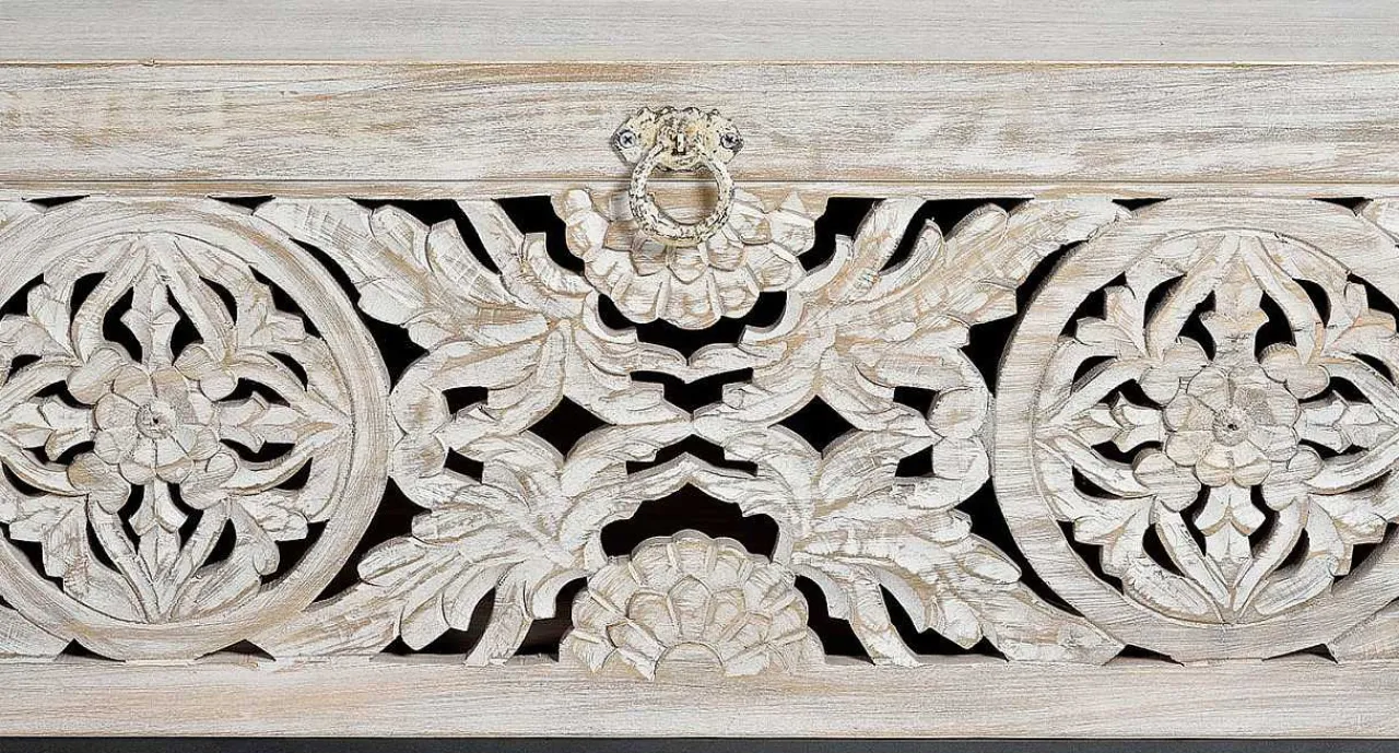 mutoni inspiration Truhe Mykonos Mango Vintage Weiss 116X40> Kisten & Truhen