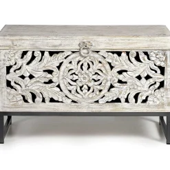 mutoni inspiration Truhe Mykonos Mango Vintage Weiss 80X40> Kisten & Truhen